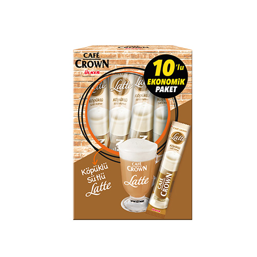 ÜLKER CAFE CROWN SÜTLÜ KÖPÜKLÜ LATTE 10LU PAKET