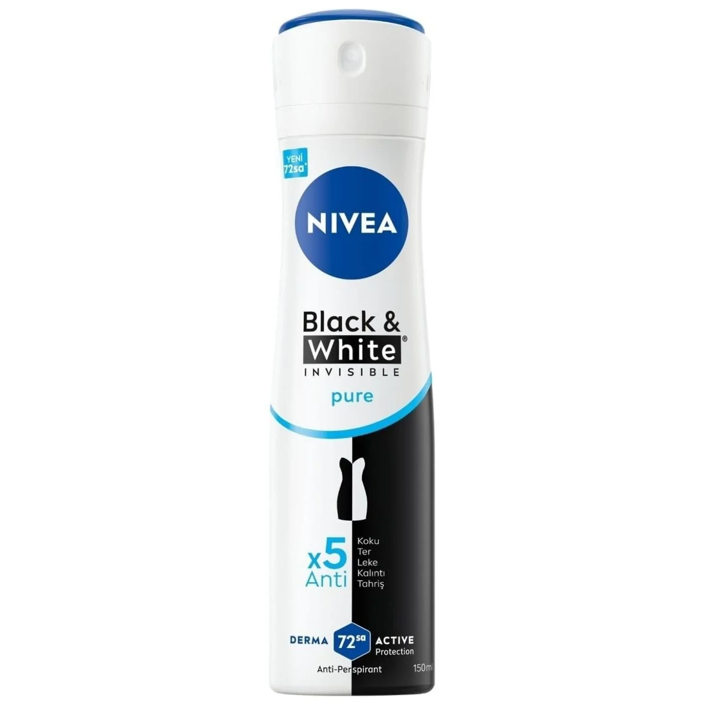 NIVEA BLACK & WHITE INVISIBLE PURE 150 ML