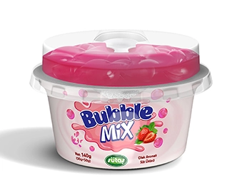 SÜTAŞ BUBBLE MİX ÇİLEK AROMALI YOĞURT  140 GR