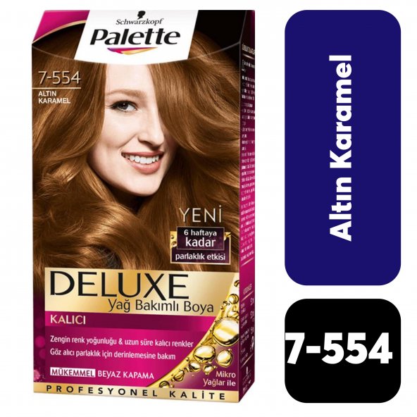 PALETTE DELUXE 7-554 ALTIN KARAMEL SAÇ BOYASI