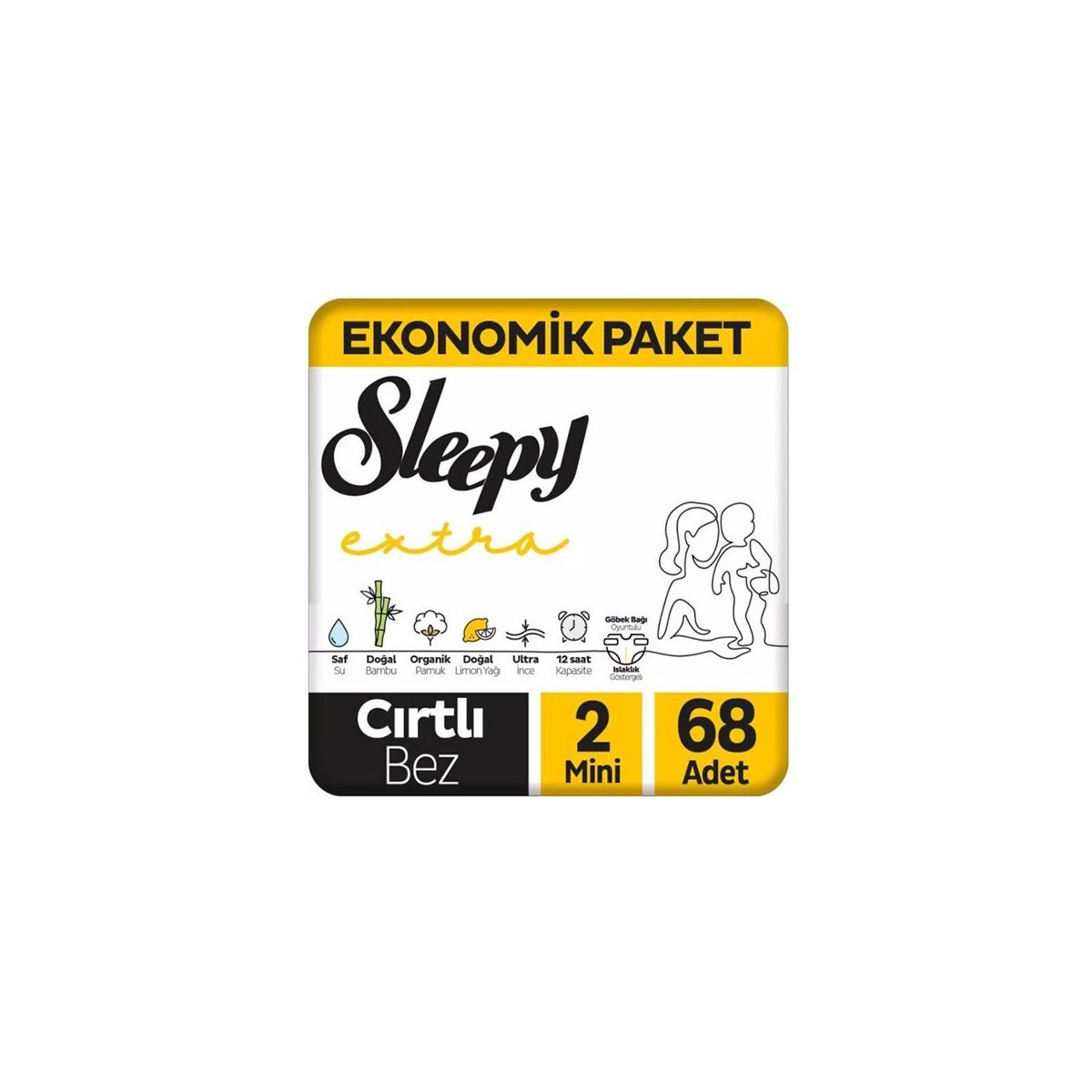 SLEEPY EXTRA 2 MINI CIRTLI BEZ 68 ADET