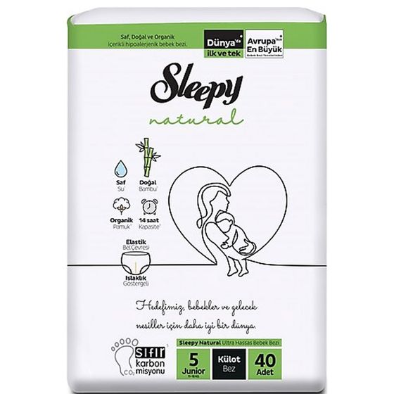 SLEEPY NATURAL  5 JUNIOR BEBEK BEZİ 40 ADET