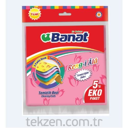BANAT TEMİZLİK BEZİ %30 MİKROFİBER  5 Lİ