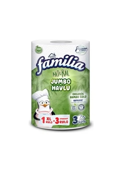 FAMİLİA NATURAL JUMBO HAVLU KAĞIT