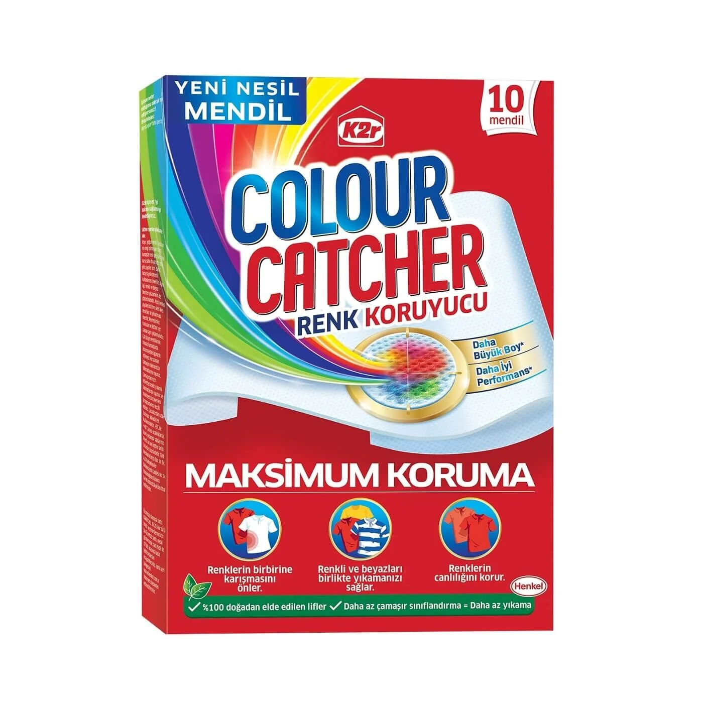 K2R COLOUR CATCHER RENK KORUYUCU MENDİL 10 ADET