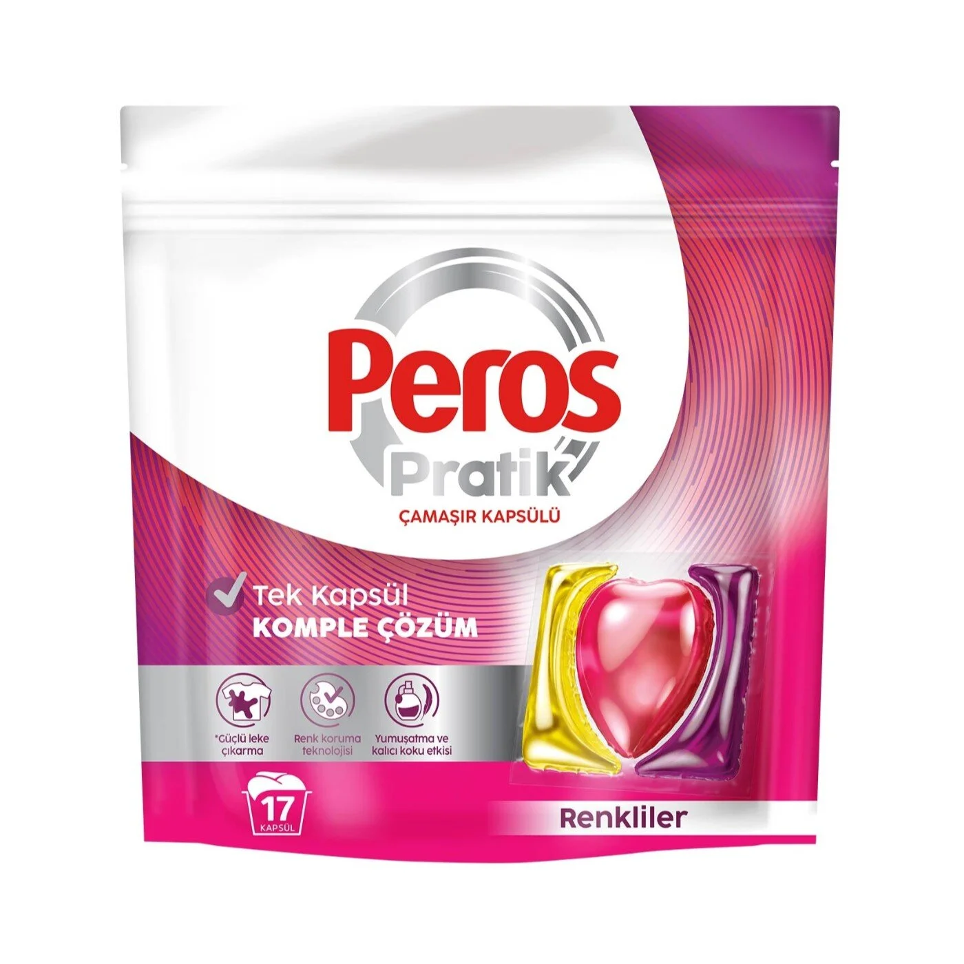PEROS PRATİK RENKLİLER İÇİN ÇAMAŞIR KAPSÜLÜ 17 ADET