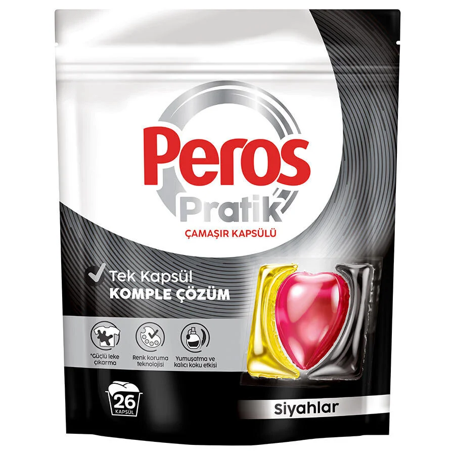 PEROS PRATİK SİYAHLAR İÇİN ÇAMAŞIR KAPSÜLÜ 26 ADET