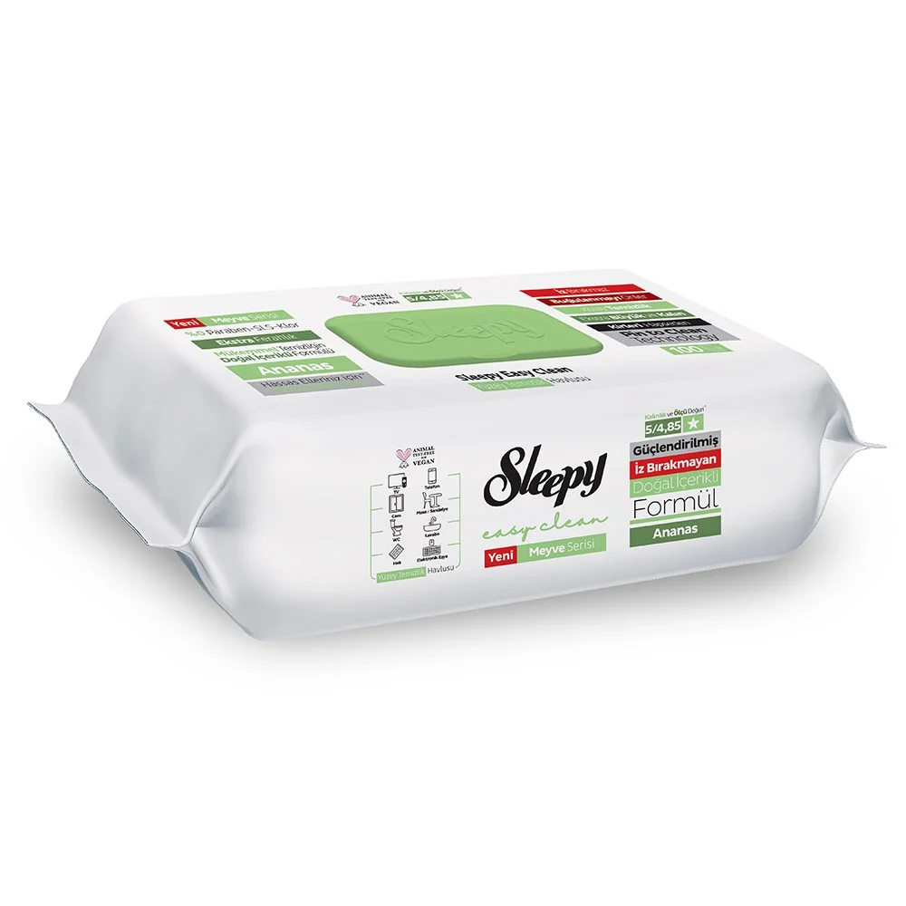 SLEEPY YÜZEY TEMİZLİK HAVLUSU ANANAS 100 ADET