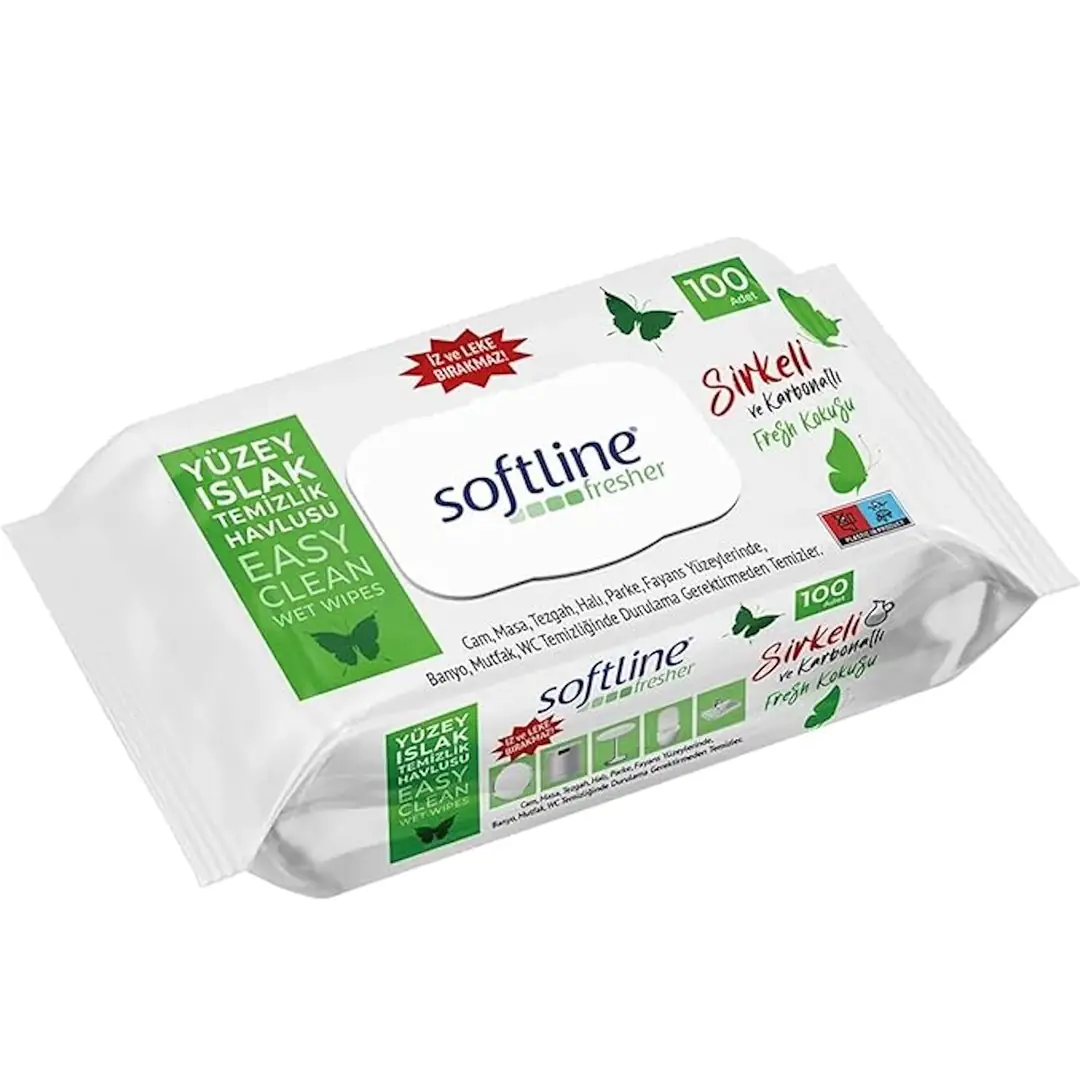 SOFTLİNE FRESHER SİRKELİ  TEMİZLİK HAVLUSU 100 ADET